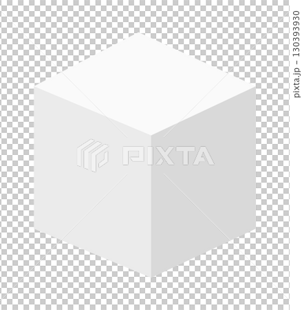 白い箱のイラスト　ベクター 130393930