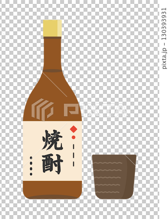 焼酎のイラスト　ベクター 130393931