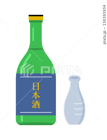 日本酒のイラスト　ベクター 130393934