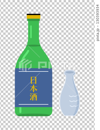 日本清酒插畫向量 130393934