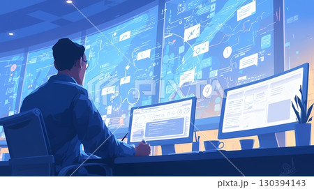 マーケティングデータなどの計量分析を行っているビジネスパーソン