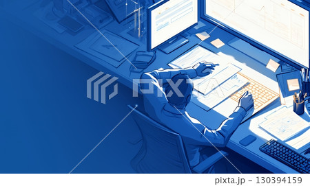 マーケティングデータなどの計量分析を行っているビジネスパーソン