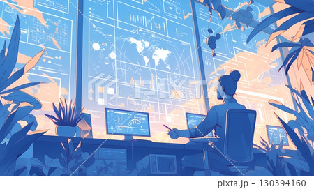 マーケティングデータなどの計量分析を行っているビジネスパーソン