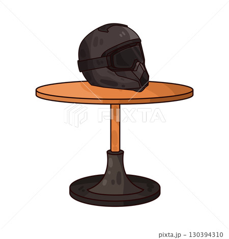 illustration of helmet on table illustration of helmet on table 130394310