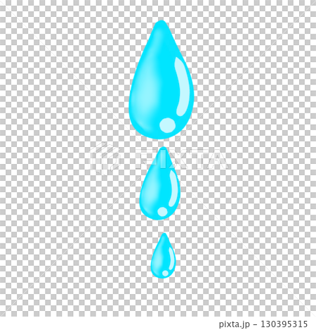 雫　水色　シンプル 130395315