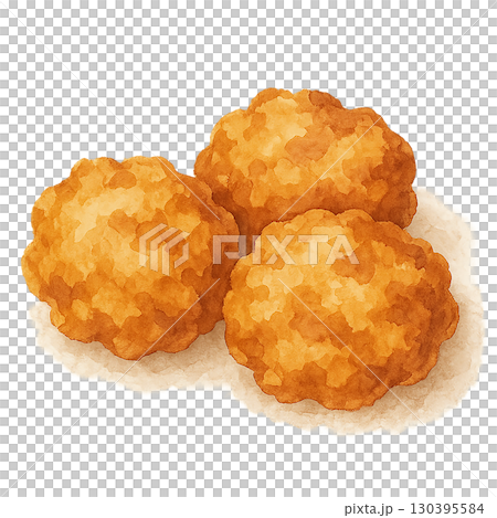 お弁当用の鶏のからあげイラスト 130395584