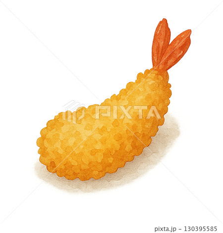 お弁当用のエビフライイラスト 130395585
