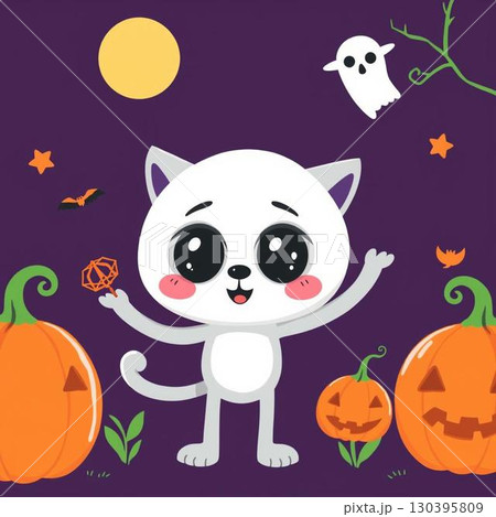 ハロウィンのかぼちゃとかぼちゃのハロウィン背景フレーム 130395809