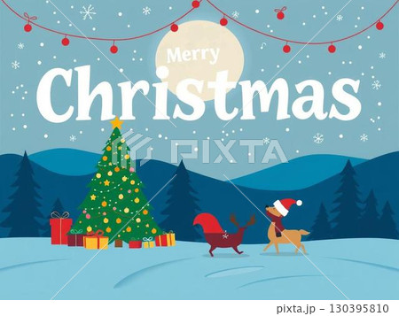 クリスマスセールのバナーに最適な背景素材 130395810