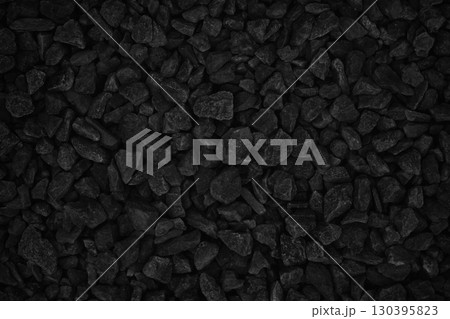 Natural pebble rock pattern for background, black and grey gravel stone texture. Natural pebble rock pattern for background, black and grey gravel stone texture. 130395823