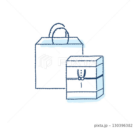 弔事　返礼品の品と紙袋 130396382