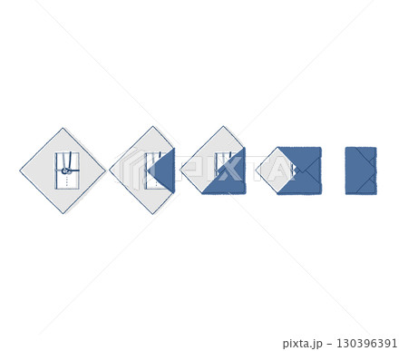ふくさの包み方（弔事・不祝儀袋） 130396391