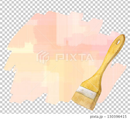 ペンキで塗る　水彩イラスト　塗装 130396415