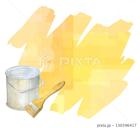 ペンキで塗る 水彩イラスト 塗装 ペンキで塗る 水彩イラスト 塗装 130396417