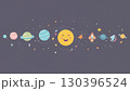 惑星のポップなイラスト 130396524