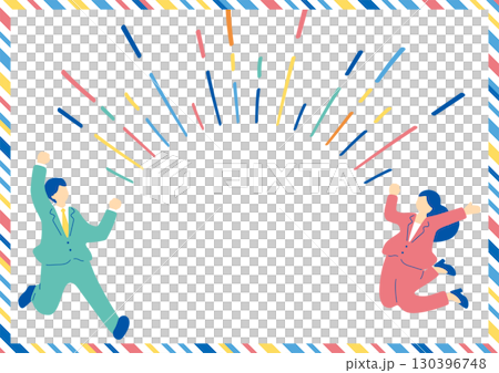 Jumping business person 130396748