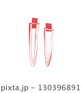 Hand drawn doodle sketch narrow test tubes vintage science glassware for halloween potion alchemy and laboratory design projects 130396891