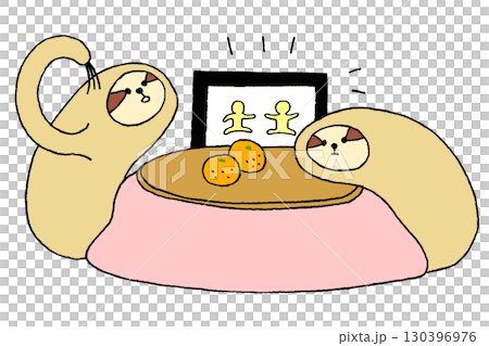 樹懶在被爐裡看電視 130396976