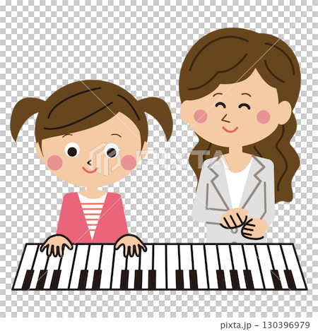 彈奏鍵盤的流行女孩 130396979