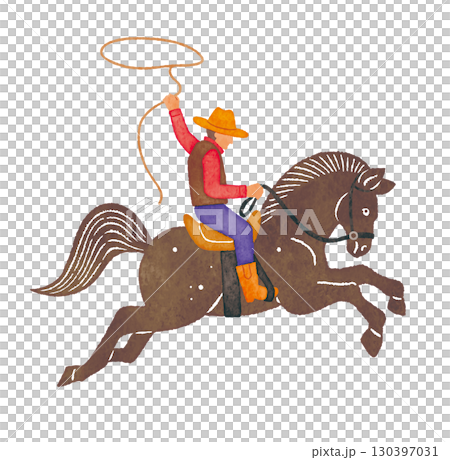 騎馬的牛仔 130397031