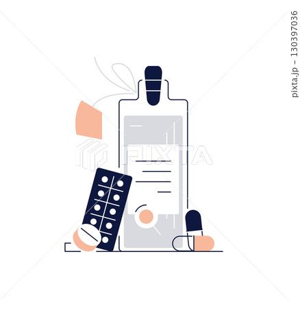 Medical insurance, health insurance,umbrella, healthcare, landing page flat illustration vector template 130397036