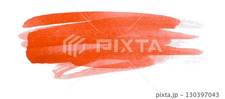 red watercolor background. Artistic hand paint. Isolated on transparent background. 130397043