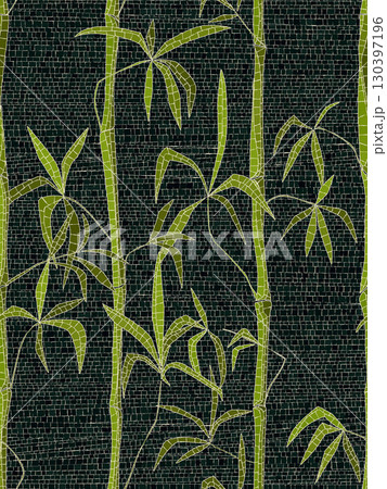 Bamboo trees mosaic pattern Bamboo trees mosaic pattern 130397196
