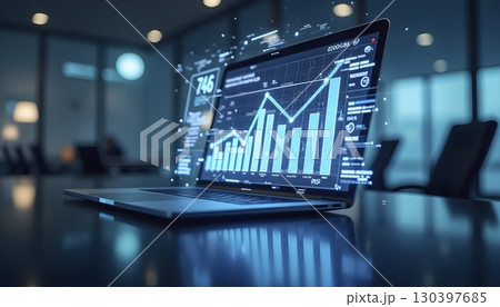Ultra-detailed business technology concept 130397685