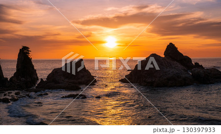 笹川流れ・夕景 130397933