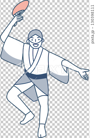 Awa Odori's man dancing 130398111