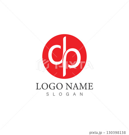 dp or pd letter logo design template vector dp or pd letter logo design template vector 130398138