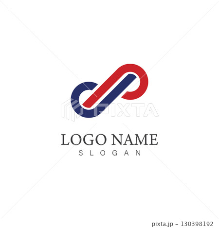 dp or pd letter logo design template vector 130398192