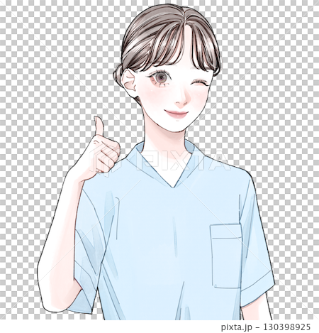 看護師(水色)_GOOD 130398925