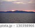 豪華客船から見た青森沖での夕暮れ 130398966