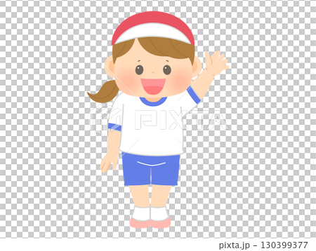 運動會_運動員誓言_女孩 運動會_運動員誓言_女孩 130399377
