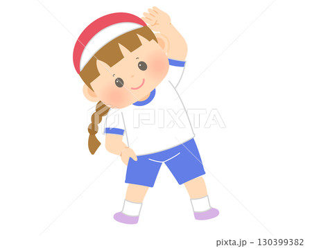 運動会_体操_女の子 130399382