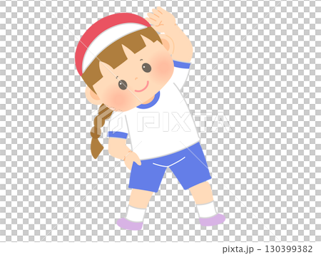 運動会_体操_女の子 130399382