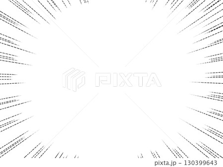 漫画風集中線フレーム・インパクト演出用背景 130399643