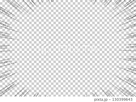 漫画風集中線フレーム・インパクト演出用背景 130399643