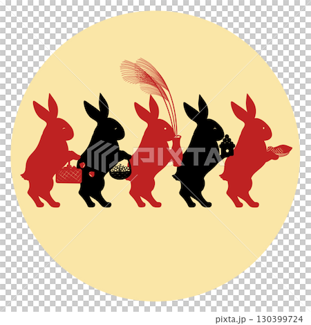 賞月_兔子準備祭品 賞月_兔子準備祭品 130399724
