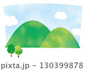 ほのぼのした山と空② 130399878