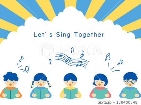 合唱を楽しむ子供たち 合唱を楽しむ子供たち 130400549