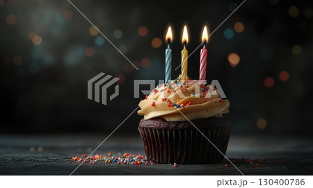 Birthday dark chocolate cupcake Birthday dark chocolate cupcake 130400786