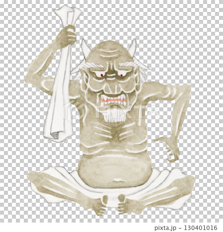 Hell, Sanzu River, Ken'eou, watercolor illustration 130401016