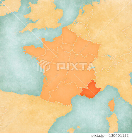 Map of France - Provence-Alpes-Cote d'Azur Map of France - Provence-Alpes-Cote d'Azur 130401132