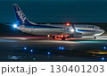 ANA B737 JA55AN羽田空港夜景タキシング 130401203