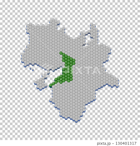 Honeycomb structure map of Osaka Prefecture Honeycomb structure map of Osaka Prefecture 130401317