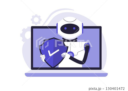 AI Security and Digital Protection Illustration AI Security and Digital Protection Illustration 130401472