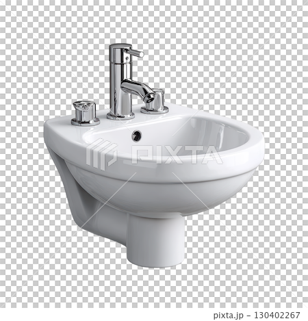 Modern Ceramic Bidet with Chrome Fixtures and Sleek Design for Contemporary Bathroom Spaces 130402267