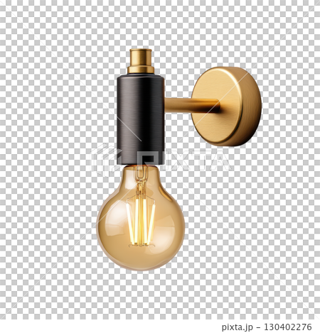 Elegant Wall Light Fixture with Vintage Bulb and Minimalist Design for Modern Interior Decor 130402276